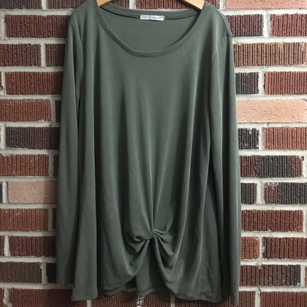 Green Envelope Los Angeles Long Sleeve Blouse